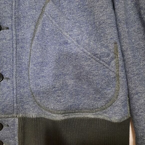 Wallace & Barnes Men's Gray Jacket Front Snaps Ribbed Knit Banding Size M - Picture 4 of 6